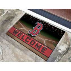Boston Red Sox Door Mat 18x30 Welcome Crumb Rubber