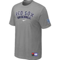 Boston Red Sox L.Grey Nike Short Sleeve Practice T-Shirt
