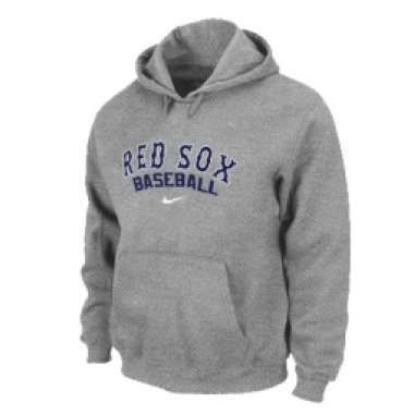 Boston Red Sox Pullover Hoodie Grey