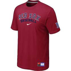 Boston Red Sox Red Nike Short Sleeve Practice T-Shirt