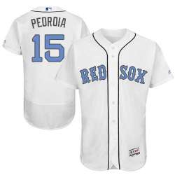 Boston Red Sox #15 Dustin Pedroia White Father's Day Flexbase Stitched Jersey DingZhi