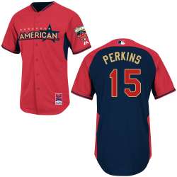 Boston Red Sox #15 Perkins 2014 All Star Red Jerseys