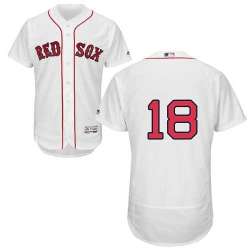 Boston Red Sox #18 Mitch Moreland White Flexbase Stitched Jersey DingZhi