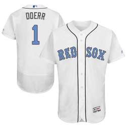 Boston Red Sox #1 Bobby Doerr White Father's Day Flexbase Stitched Jersey DingZhi