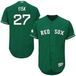 Boston Red Sox #27 Carlton Fisk Green Celtic Flexbase Stitched Jersey DingZhi