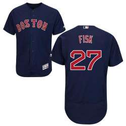 Boston Red Sox #27 Carlton Fisk Navy Flexbase Stitched Jersey DingZhi