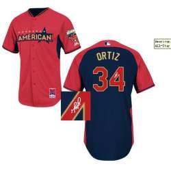Boston Red Sox #34 David Ortiz 2014 All Star Red Signature Edition Jerseys