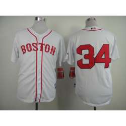 Boston Red Sox #34 David Ortiz 2014 White Jerseys