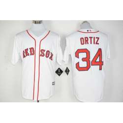 Boston Red Sox #34 David Ortiz White New Cool Base Stitched Baseball Jersey