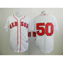 Boston Red Sox #50 Mookie Betts White Cool Base Jerseys