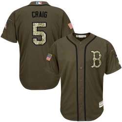 Boston Red Sox #5 Allen Craig Green Salute to Service Stitched Baseball Jersey Jiasu