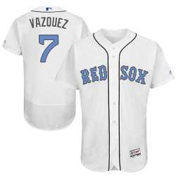Boston Red Sox #7 Chirstian Vazquez White Father's Day Flexbase Stitched Jersey DingZhi