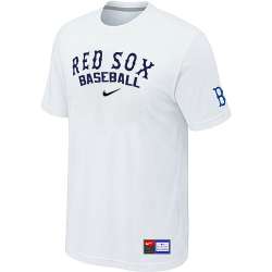 Boston Red Sox white Nike Short Sleeve Practice T-Shirt