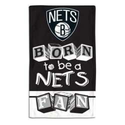 Brooklyn Nets Baby Burp Cloth 10x17 Special Order