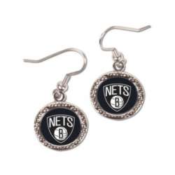 Brooklyn Nets Earrings Round Style