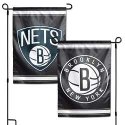 Brooklyn Nets Flag 12x18 Garden Style 2 Sided - Special Order