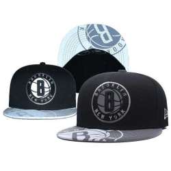 Brooklyn Nets Reflective Logo Black Adjustable Hat GS