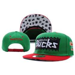 Bucks Team Logo Green Mitchell & Ness Adjustable Hat LX