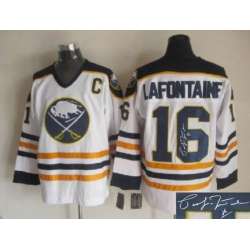 Buffalo Sabres #16 Lafontainf White Signature Edition Jerseys