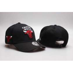 Bulls Fresh Logo Black Peaked Adjustable Hat YPMY