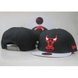 Bulls Team Logo Black Adjustable Hat LT