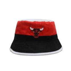 Bulls Team Logo Red & Black Wide Brim Hat LXMY
