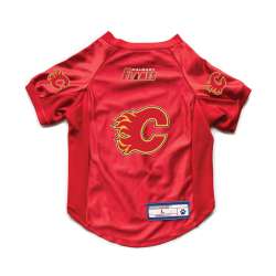 Calgary Flames Pet Jersey Stretch Size Big Dog - Special Order
