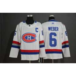 Canadiens 6 Shea Weber White 2017 NHL 100 Classic Adidas Jersey