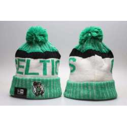 Celtics Fresh Logo Green Pom Knit Hat YP