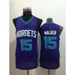Charlotte Hornets #15 Walker Purple Throwback Swingman Jerseys