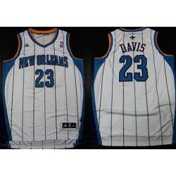 Charlotte Hornets #23 Anthony Davis Revolution 30 Swingman White Jerseys