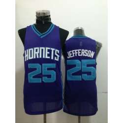 Charlotte Hornets #25 Jefferson Purple Throwback Swingman Jerseys