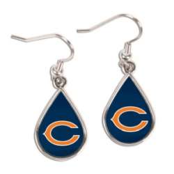 Chicago Bears Earrings Tear Drop Style
