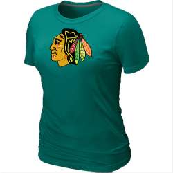 Chicago Blackhawks Big & Tall Women's L.Green Logo T-Shirt