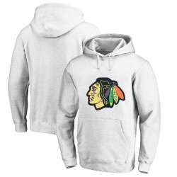 Chicago Blackhawks White All Stitched Pullover Hoodie