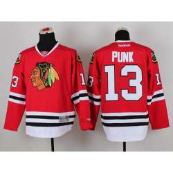 Chicago Blackhawks #13 CM Punk Red Jerseys