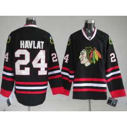 Chicago Blackhawks #24 Havlat black 3rd Jerseys