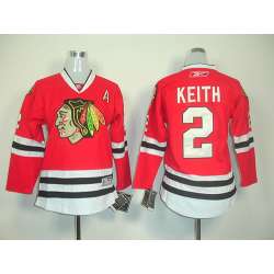 Chicago Blackhawks #2 Keith Red A Patch Jerseys