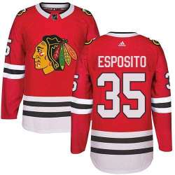 Chicago Blackhawks #35 Tony Esposito Red Home Adidas Stitched Jersey DingZhi