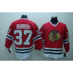 Chicago Blackhawks #37 Burish red Jerseys