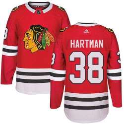 Chicago Blackhawks #38 Ryan Hartman Red Home Adidas Stitched Jersey DingZhi