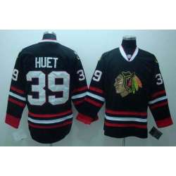 Chicago Blackhawks #39 Huet black Jerseys 3rd
