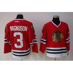 Chicago Blackhawks #3 Magnuson red ccm Jerseys