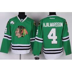 Chicago Blackhawks #4 Niklas Hjalmarsson Green Jerseys