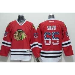 Chicago Blackhawks #65 Andrew Shaw Red USA Flag Fashion Jerseys
