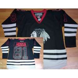 Chicago Blackhawks #81 Marian Hossa 2012 Black Ice Jerseys