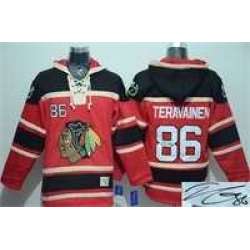 Chicago Blackhawks #86 Teuvo Teravainen Red Stitched Signature Edition Hoodie