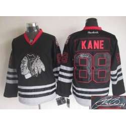 Chicago Blackhawks #88 Patrick Kane Black Ice Signature Edition Jerseys