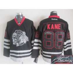 Chicago Blackhawks #88 Patrick Kane Black Ice Skulls Signature Edition Jerseys
