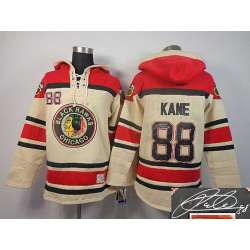 Chicago Blackhawks #88 Patrick Kane Cream Stitched Signature Edition Hoodie